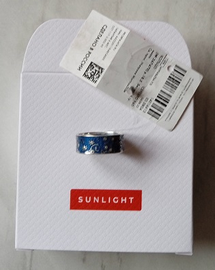 Сеть ювелирных магазинов Sunlight - Кольцо с синей эмалью и фианитами Святая Матрона